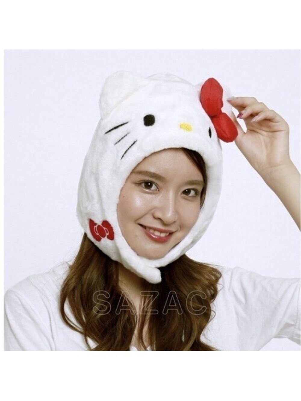 Sanrio Hello Kitty Plush Hat OS for Teens and Adults by SAZAC New